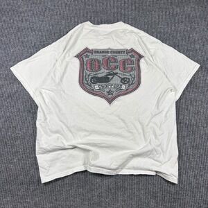 Orange County Choppers Shirt Men's XL OCC White Graphic Delta Magnum Weight